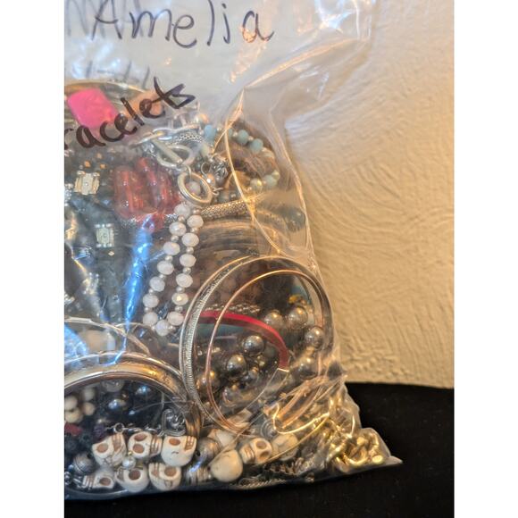 Jewelry Lot Amelia Bracelet Repurpose Bag 4 Plus Lbs Beads/Craft/Repurpose - Picture 4 of 8